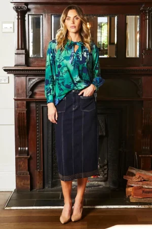 PingPong SKIRTS|Parker Denim Skirt | Indigo