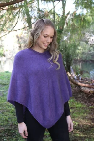 Lothlorian SCARVES & WRAPS|COATS & JACKETS|Plain Possum Poncho | Heather
