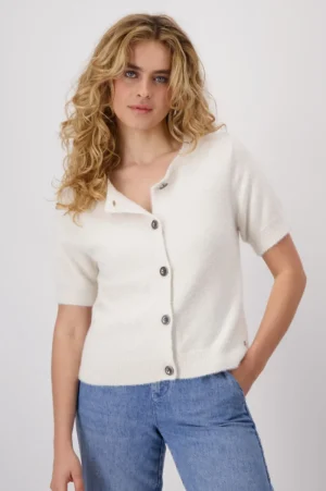 Monari JUMPERS & KNITWEAR|Plush Cardigan | Cream