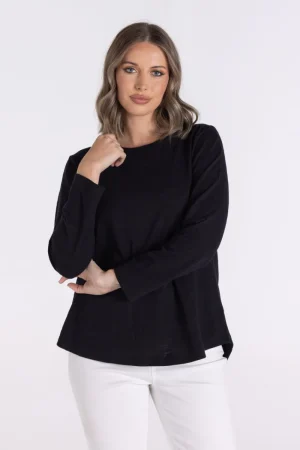 Two T's JUMPERS & KNITWEAR|Pocket Crew | Black