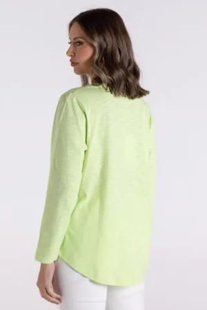 Two T's JUMPERS & KNITWEAR|Pocket Crew | Lime