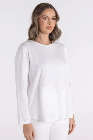 Two T's JUMPERS & KNITWEAR|Pocket Crew | White