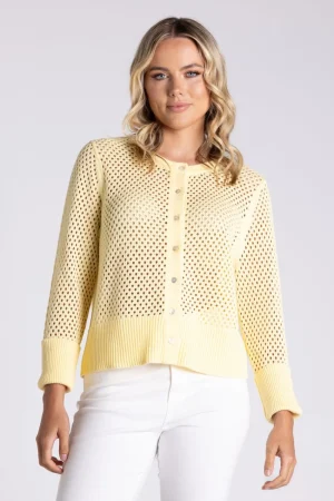 Two T's JUMPERS & KNITWEAR|Pointelle Cardigan | Butter
