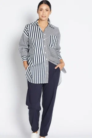 Philosophy TEES & TOPS & SHIRTS|Port Multi Stripe Shirt | Navy/White