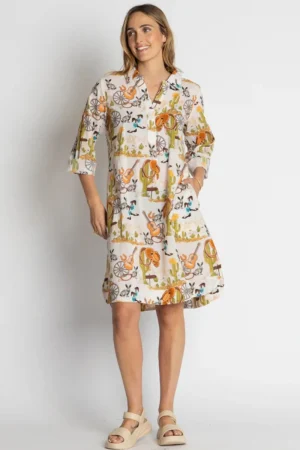 Lula Life DRESSES|Prairie Shirtdress | White