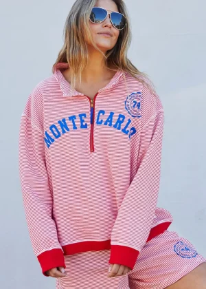 Hammill u0026 Co JUMPERS & KNITWEAR|Riviera Stripe Sweat | Red Stripe