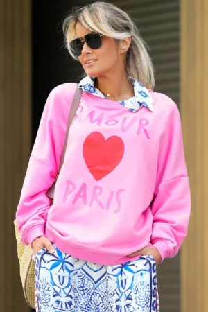 Miss Goodlife JUMPERS & KNITWEAR|Round Neck Sweatshirt | Amour Paris