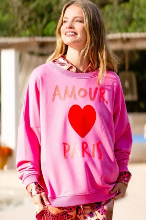 Miss Goodlife JUMPERS & KNITWEAR|Round Neck Sweatshirt | Amour Paris