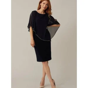 Joseph Ribkoff DRESSES|Sequins and Asymmetrical Hem Dress | Midnight