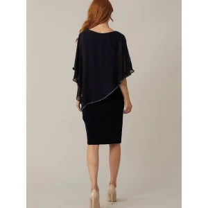 Joseph Ribkoff DRESSES|Sequins and Asymmetrical Hem Dress | Midnight