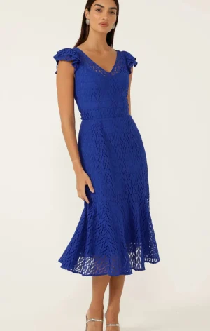 Sacha Drake DRESSES|Sienna Sunset Dress | Marine Chevron Lace