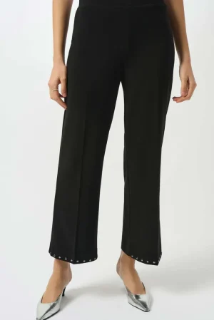 Joseph Ribkoff PANTS|Silky Embellished Wide Pull On Pants | Black