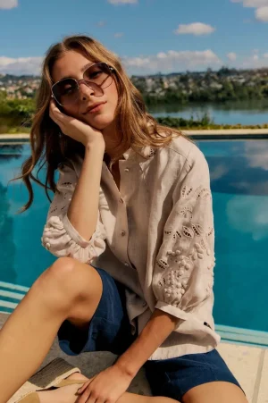 Lania the Label TEES & TOPS & SHIRTS|Steffi Shirt | Stone