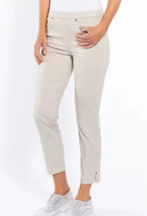 Cafe Latte JEANS|PANTS|Stretch Pull-On 7/8 Jean | Natural