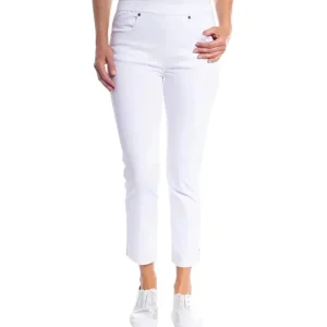 Cafe Latte PANTS|JEANS|Stretch Pull-On 7/8 Jean | White