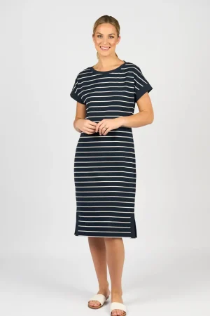 Vassalli DRESSES|Stripe Dress | Ink Stripe