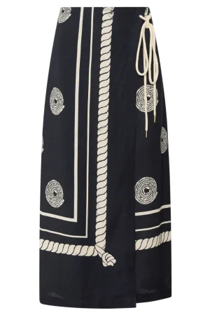 POL Clothing SKIRTS|Tangle Wrap Skirt | Black/Pebble