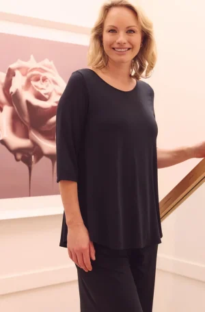 Tani Australia TEES & TOPS & SHIRTS|Tilly 3/4 Sleeve | Black