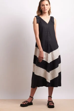 Neris DRESSES|The Mixer Dress | Black/Sesame