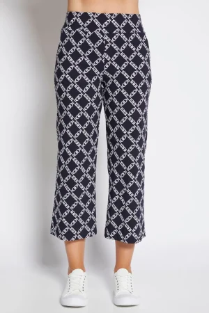 Philosophy PANTS|Ticket Chain Print Pant | Navy/White