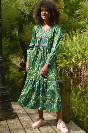 Coop By Trelise Cooper DRESSES|Tier She Goes Dress | Green/Blue