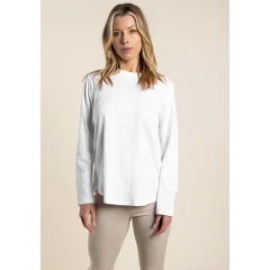 Two T's TEES & TOPS & SHIRTS|Two T's Long Sleeve Crew Tee | White