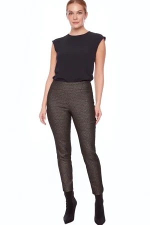 Up! Pants PANTS|UP! Goldy Petal-Slit Techno Ankle Pant | Goldy