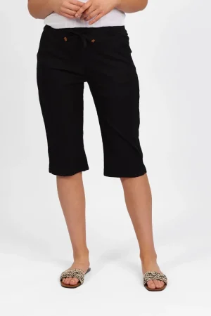 Vassalli PANTS|Below Knee Slim Pant | Black