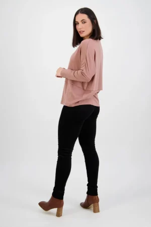 Vassalli PANTS|Cord Skinny Pull On | Black