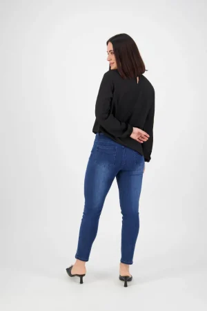 Vassalli PANTS|Skinny Leg Ankle Grazer Jean | Blue Denim