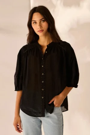 Lania the Label TEES & TOPS & SHIRTS|Villa Shirt | Black