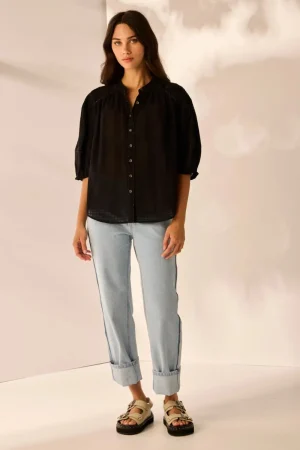 Lania the Label TEES & TOPS & SHIRTS|Villa Shirt | Black