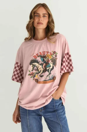 Shop 12 Bendigo TEES & TOPS & SHIRTS|Wild West Tee | Pink