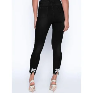 Frank Lyman PANTS|Woven Denim Pant | Black